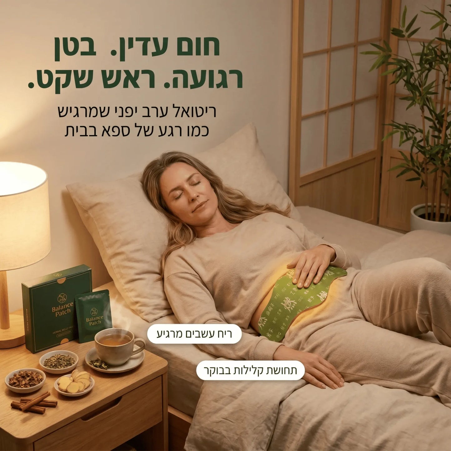 Balance Patch - מדבקה צמחית יפנית לבטן רגועה